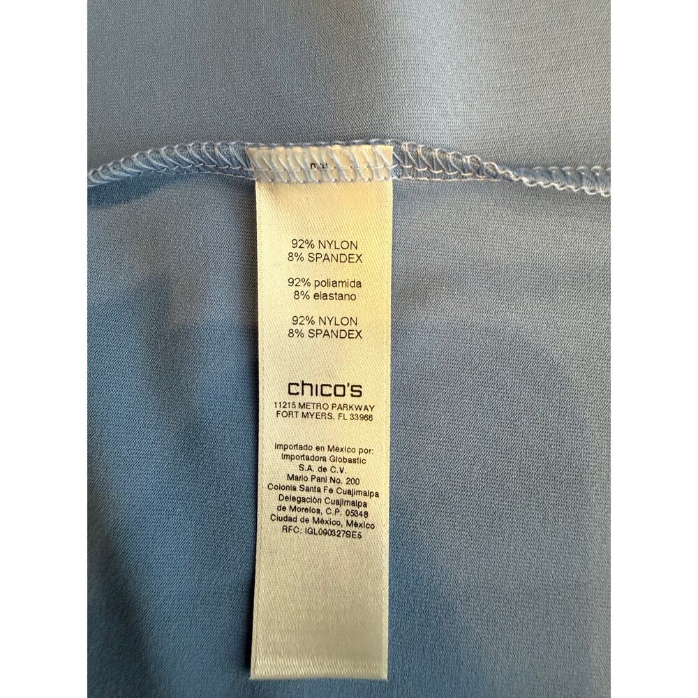 Chico’s Blue Stretch Tank Top Size 3 XL Classic Layering Basic - Picture 5 of 6